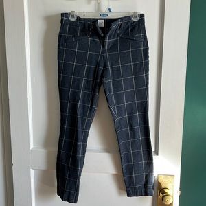 GAP signature skinny ankle pants windowpane plaid